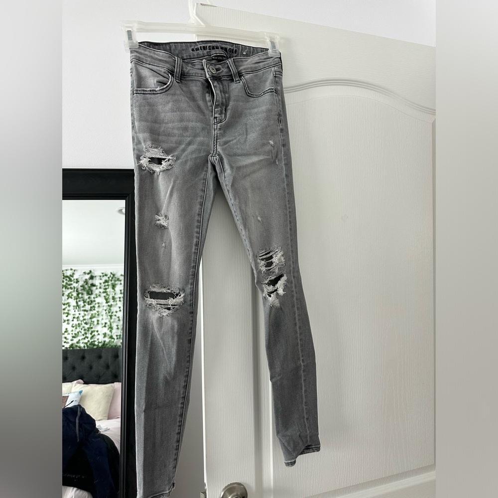 American Eagle Grey Low Rise Jeans